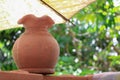 Clay pot style ancient thailand beautiful Royalty Free Stock Photo