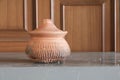 Clay pot style ancient thailand beautiful Royalty Free Stock Photo