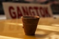 A clay pot of tea placed on bonnet of a car going to Gangtok, Sikkim