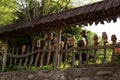 Clay Pot On Wicker Fence, Outdoors, Ukraine. Rural Ukrainian National Style Royalty Free Stock Photo