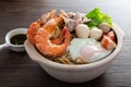 Clay Pot Yee Mee Seafood Noodle Soup Royalty Free Stock Photo