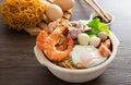 Clay Pot Yee Mee Seafood Noodle Soup Royalty Free Stock Photo