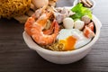 Clay Pot Yee Mee Seafood Noodle Soup Royalty Free Stock Photo