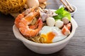 Clay Pot Yee Mee Seafood Noodle Soup Royalty Free Stock Photo