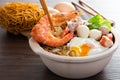 Clay Pot Yee Mee Seafood Noodle Soup Royalty Free Stock Photo