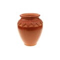 Clay pots isolated on the white background with clipping Royalty Free Stock Photo