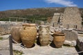 Clay pots in Knossos Palace Royalty Free Stock Photo