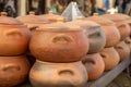 Clay pots at the marketplace