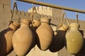 Clay pots for sale in Oman Royalty Free Stock Photo
