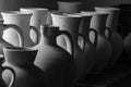 Clay pots and vases of different sizes