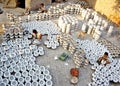 Clay pots at workshop in lahore city