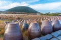 Clay pottery at Jeju stone Park, Republic of Korea Royalty Free Stock Photo