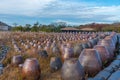 Clay pottery at Jeju stone Park, Republic of Korea Royalty Free Stock Photo