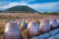 Clay pottery at Jeju stone Park, Republic of Korea Royalty Free Stock Photo