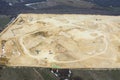 Clay quarry, top view. Clay mining in quarry