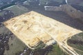 Clay quarry, top view. Clay mining in quarry Royalty Free Stock Photo