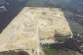 Clay quarry, top view. Clay mining in quarry Royalty Free Stock Photo