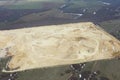 Clay quarry, top view. Clay mining in quarry Royalty Free Stock Photo