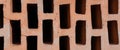 Clay red brick close-uo macro texture. Construction brick isolate on white Royalty Free Stock Photo