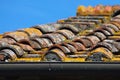 Clay roof tiles of traditional building Royalty Free Stock Photo