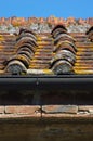 Clay roof tiles of traditional building Royalty Free Stock Photo