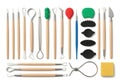 Clay sculpting tool set for pottery and craft projects essential supplies Royalty Free Stock Photo