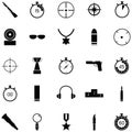 Clay shooting icon set