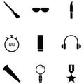 Clay shooting icon set