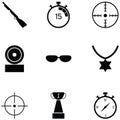 Clay shooting icon set