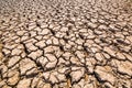 Clay soil, loam covered with deep cracks