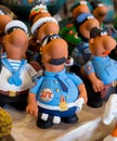 Clay souvenir figurines depicting various professions