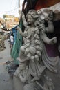 Clay Statues getting ready in the streets of Kumartuli,Kolkata,India