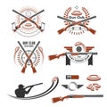 Clay target emblems and design elements Royalty Free Stock Photo