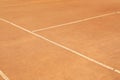 Clay tennis court background space for text Royalty Free Stock Photo