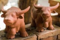 Clay of Thai buffalo Royalty Free Stock Photo