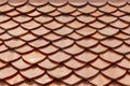 Clay tile roof at Thai temple pattern and background Royalty Free Stock Photo