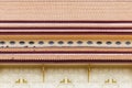 Clay tile roof at Thai temple pattern and background Royalty Free Stock Photo