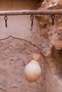 Clay water pot at Nizwa Fort, Om Royalty Free Stock Photo