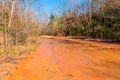 Clay watercourse in Providence Canyon State Park, Georgia, USA