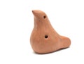 Clay whistle on a white background Royalty Free Stock Photo