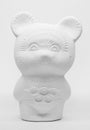 Clay white plaster figurine