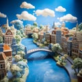 Claymation Diorama of Amsterdam.