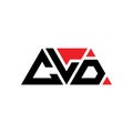 CLD triangle letter logo design with triangle shape. CLD triangle logo design monogram. CLD triangle vector logo template with red Royalty Free Stock Photo