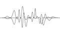 Abstract Sound Waveform on White Background Royalty Free Stock Photo