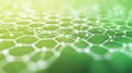 A clean, abstract networking background with a hexagonal grid in white and light green, connected Royalty Free Stock Photo