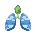 clean air healthy lungs Royalty Free Stock Photo