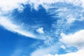 Clean atmosphere of the earth, blue sky with clouds. Royalty Free Stock Photo