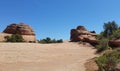 Clean bald and scrub landscape at Arches NP Delicate Arch trail