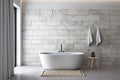 Clean bathroom interior with decorative objects