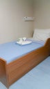 Clean bed for marine crew in Acommodation Vessel Royalty Free Stock Photo